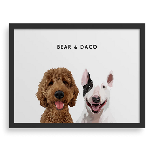 Retrato Personalizado 2 Peluditos