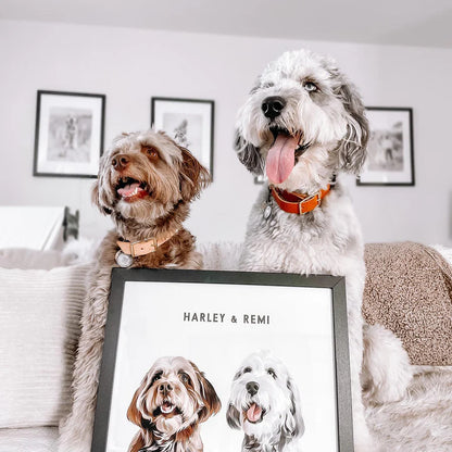 Retrato Personalizado 2 Peluditos