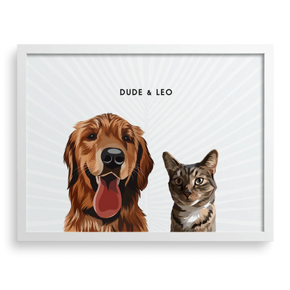 Retrato Personalizado 2 Peluditos