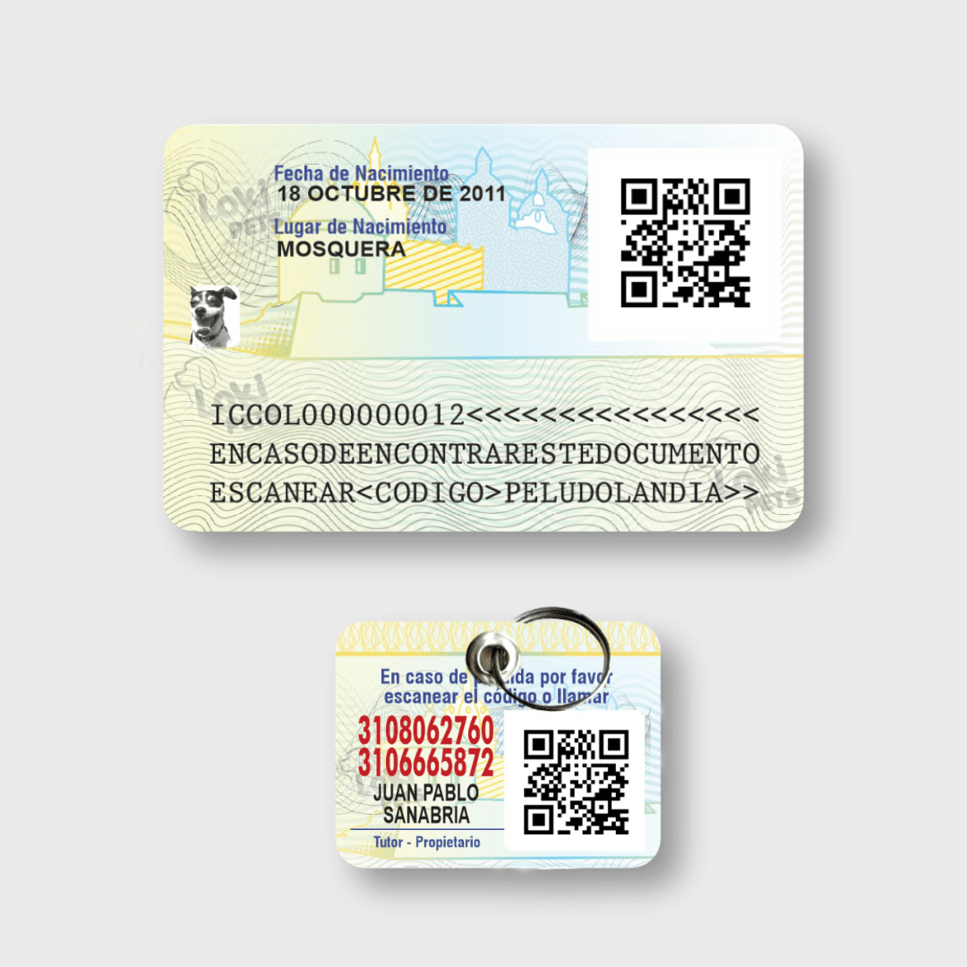 KIT NUEVAS Cédulas & Pasaporte Para Mascotas - Peludolandia