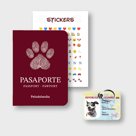 NUEVA Mini Cédula + Pasaporte Para Mascotas - Peludolandia