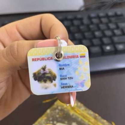 NUEVA Plaquita mini - cédula - Peludolandia